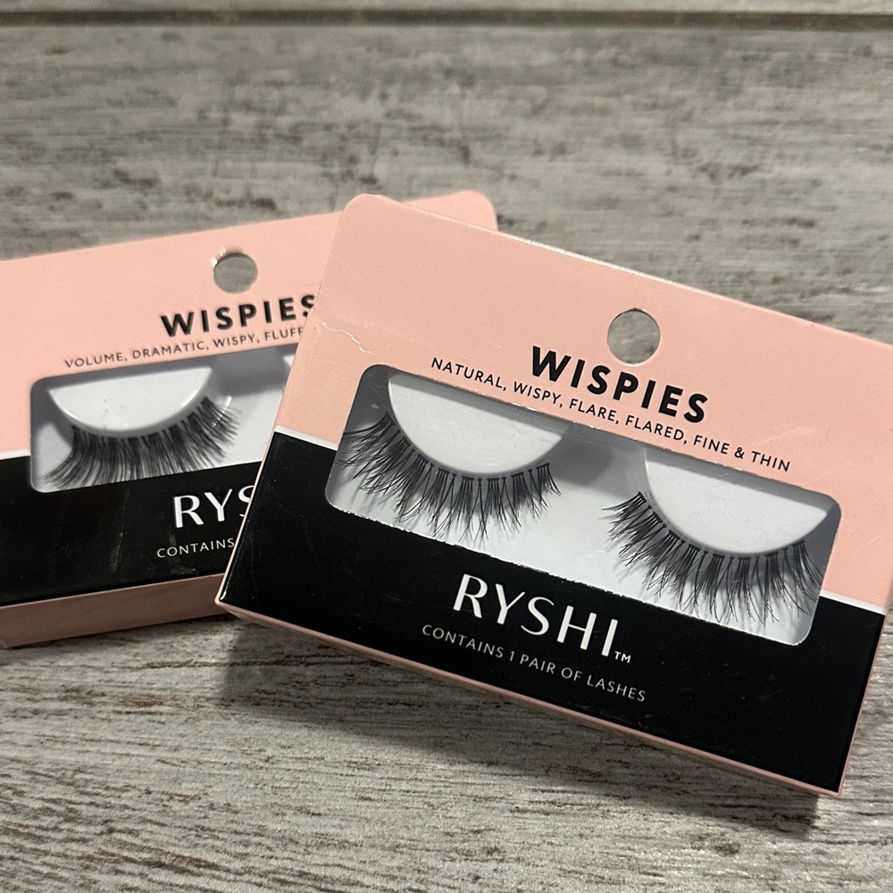 RYSHI Natural Black ‘Wispies’ False Lashes Bundle of 2 - NEW